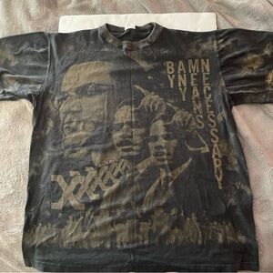 Vintage 1990s Malcolm X Shirt Mens XL Black By Any Means Necessary